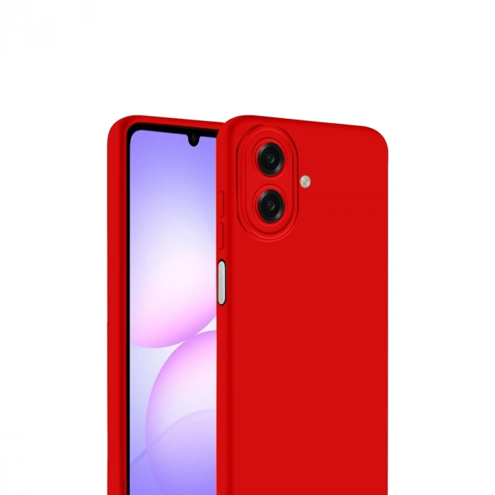 Samsung Galaxy A07 4g Nano İçi Kadife Silikon - Kırmızı