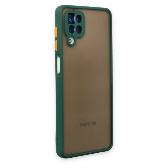 Samsung Galaxy A12 Kılıf Montreal Silikon Kapak - Yeşil
