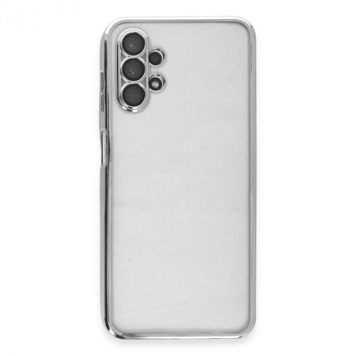 Samsung Galaxy A13 4g Kılıf Razer Lensli Silikon - Gümüş