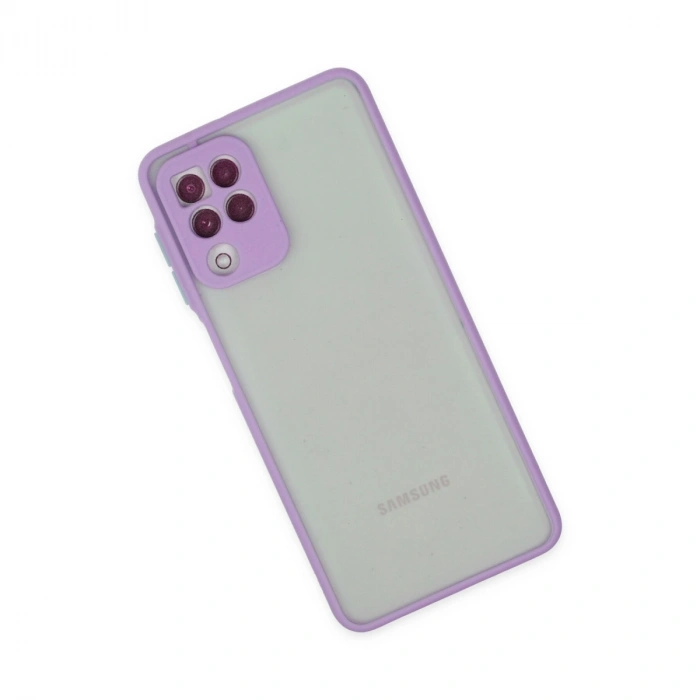 Samsung Galaxy A22 Kılıf Montreal Silikon Kapak - Mor