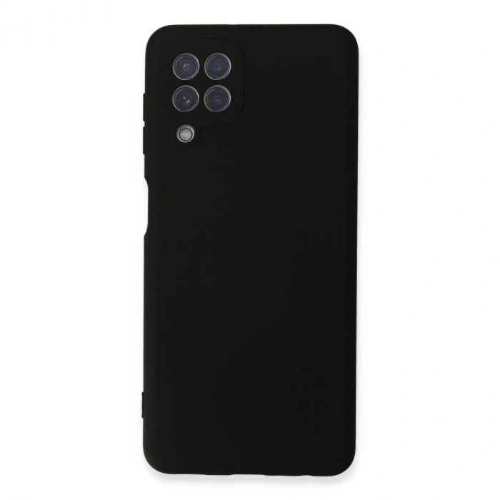 Samsung Galaxy A22 Kılıf Nano İçi Kadife Silikon - Siyah