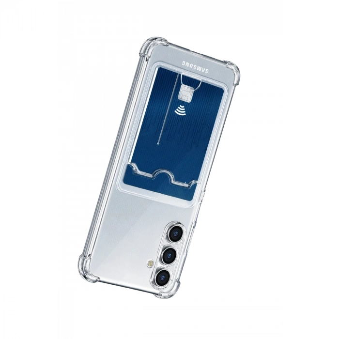 Samsung Galaxy A27 Kılıf Kart Şeffaf Silikon - Şeffaf