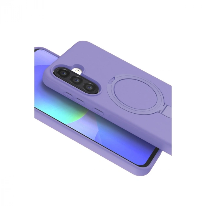 Samsung Galaxy A36 Regal Magsafe Standlı Kapak - Lila