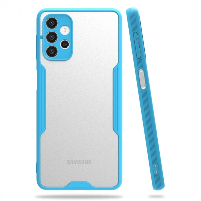 Samsung Galaxy A52 Kılıf Platin Silikon - Mavi