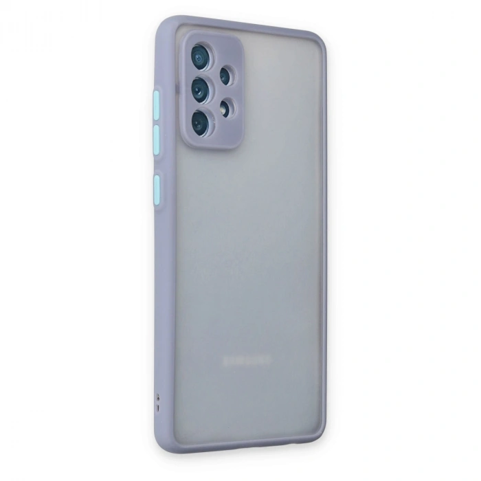 Samsung Galaxy A72 Kılıf Montreal Silikon Kapak - Gri