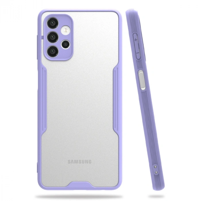 Samsung Galaxy A72 Kılıf Platin Silikon - Lila
