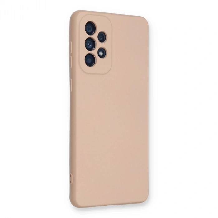 Samsung Galaxy A73 5g Kılıf Nano İçi Kadife Silikon - Pudra