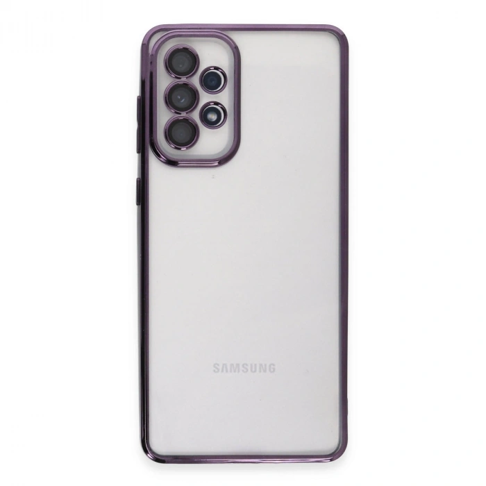 Samsung Galaxy A73 5g Kılıf Razer Lensli Silikon - Mor