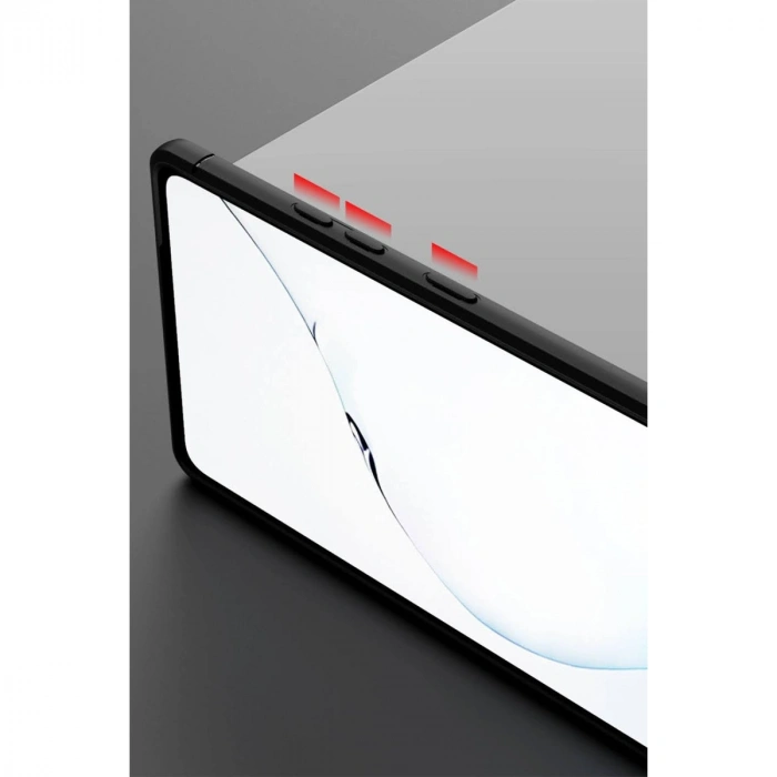 Samsung Galaxy Note 20 Kılıf Range Yüzüklü Silikon - Siyah-kırmızı