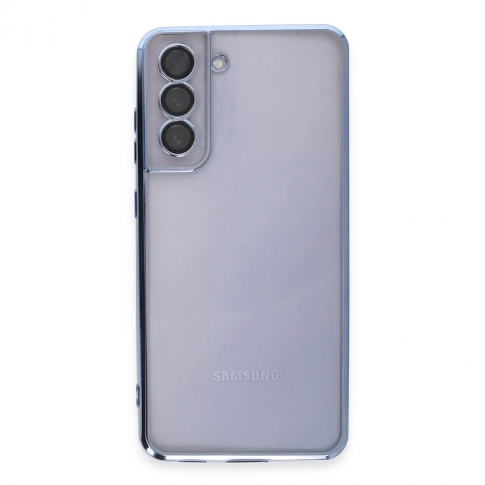 Samsung Galaxy S21 Fe Kılıf Razer Lensli Silikon - Açık Mavi