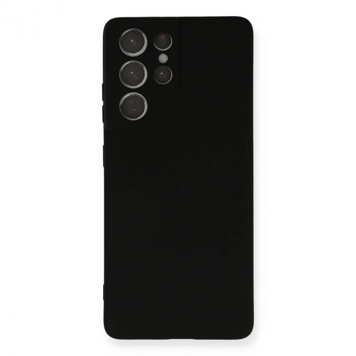 Samsung Galaxy S21 Ultra Kılıf Nano İçi Kadife Silikon - Siyah