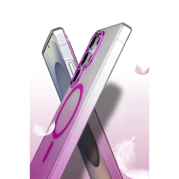 Samsung Galaxy S23 Ultra Glossy Magsafe Kapak - Mor