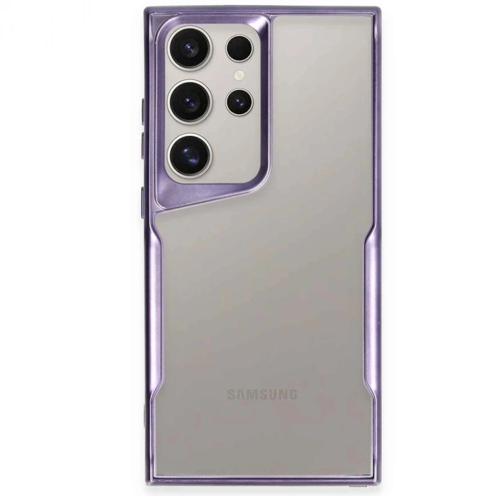 Samsung Galaxy S23 Ultra Kılıf Boyi Silikon Kapak - Derin Mor