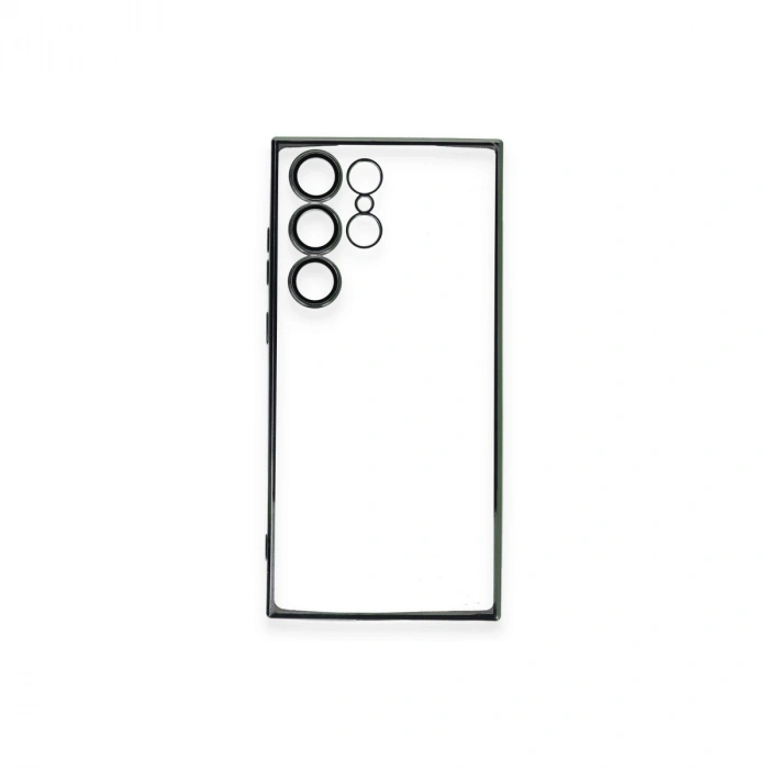 Samsung Galaxy S23 Ultra Kılıf Razer Lensli Silikon - Yeşil