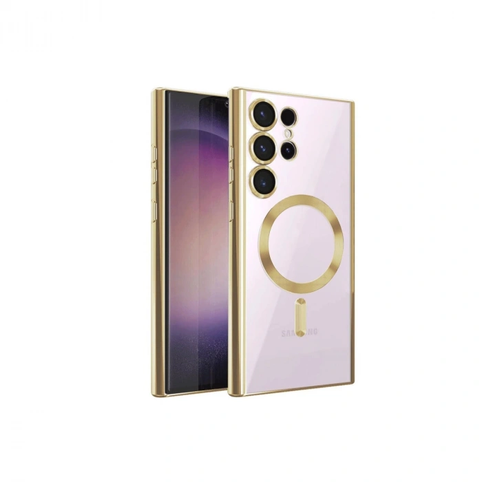 Samsung Galaxy S24 Ultra Kılıf Kross Magneticsafe Kapak - Gold