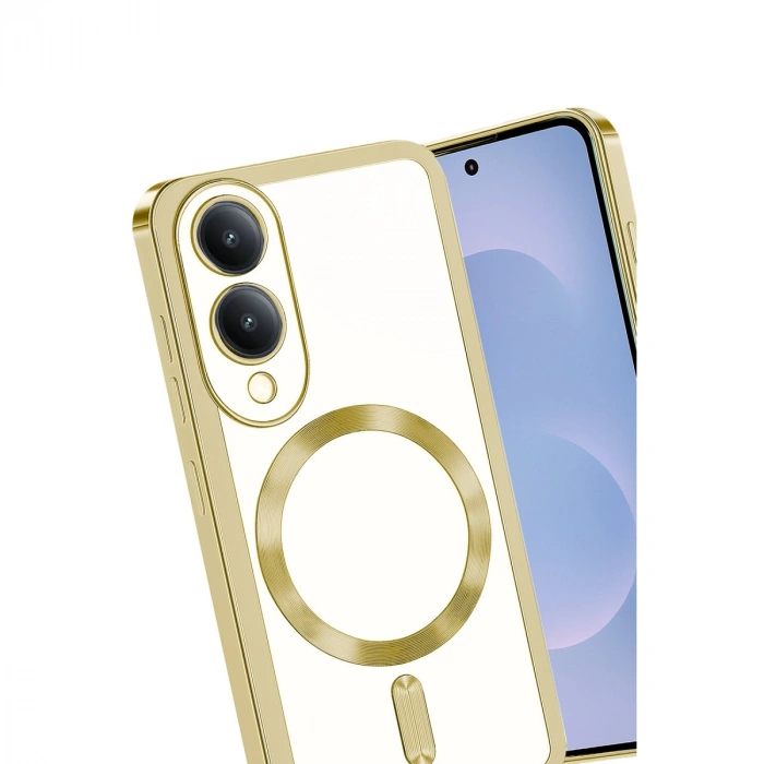 Samsung Galaxy S25 Edge Kross Magneticsafe Kapak - Gold