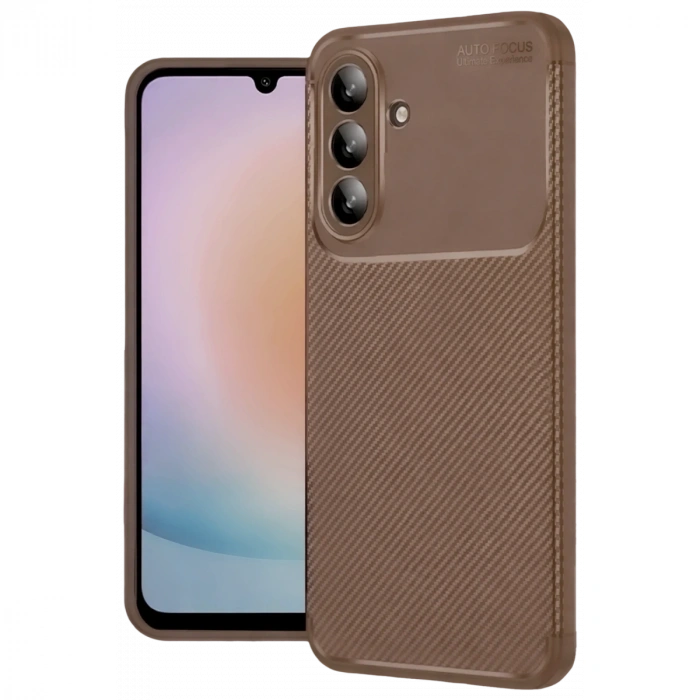 Samsung Galaxy S26 Fe Auto Focus Karbon Kapak - Kahverengi