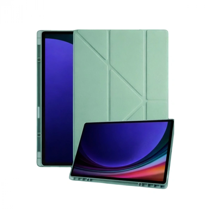 Samsung Galaxy Tab A11 Kalemlikli Mars Tablet Kılıfı - Açık Yeşil