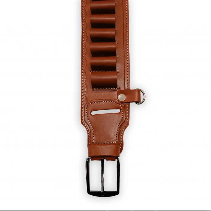 Savage Hakiki Deri Çift Tarafı Açık Fişeklik Kahve (YT-017)