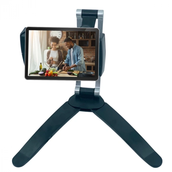 Sepet Dolusu® 360 Derece Dönebilen Mutfak Masaüstü Telefon Tablet Tutucu Ayarlanabilir Esnek Ayaklı Metal