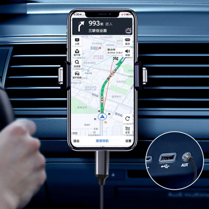Sepet Dolusu® iPhone Lightning Aux Araç Dönüştürücü Ses Kablosu 35 mm Jack Girişli