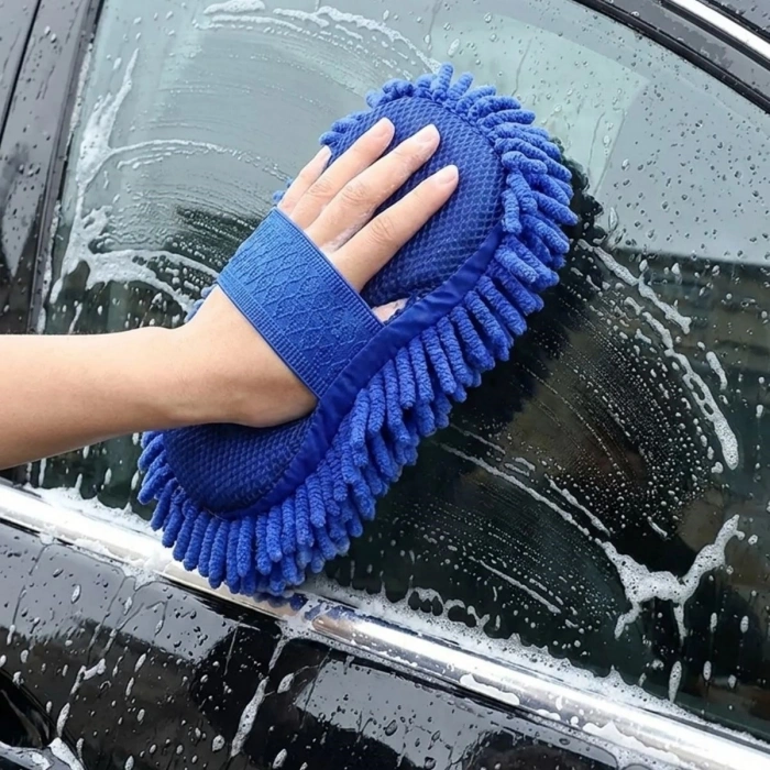 Sepet Dolusu® Mikrofiber Oto Yıkama Eldiveni – Kalın Süngerli Araç Temizleme Bezi, Araba Yıkama Eldiveni