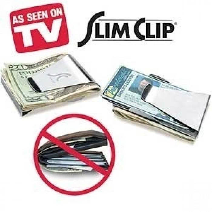 Sepet Dolusu® Paslanmaz Çelik Cüzdan Slim Clip