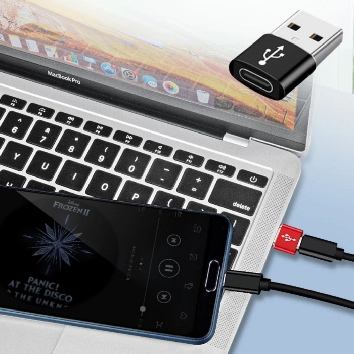 Sepet Dolusu® USBden TYPE-C ye Dönüştürücü Adaptör Veri Aktarımı Sağlayıcı Şarj Data Çevirici