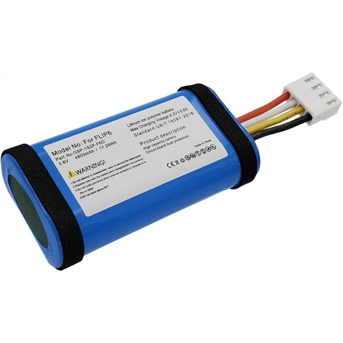 Sertec Jbl Flip 6 Uyumlu 3.7v 4800 Mah Soketli Batarya