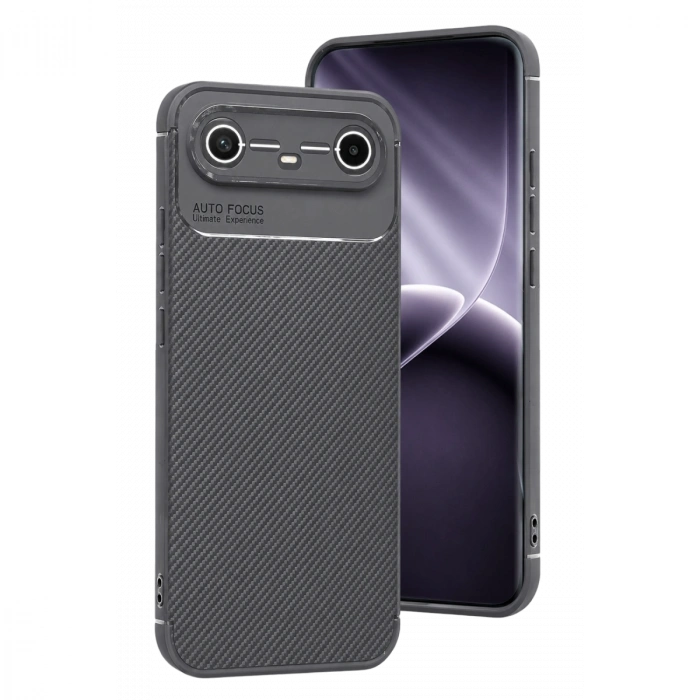 Tecno Spark Slim 5g Auto Focus Karbon Kapak - Gri