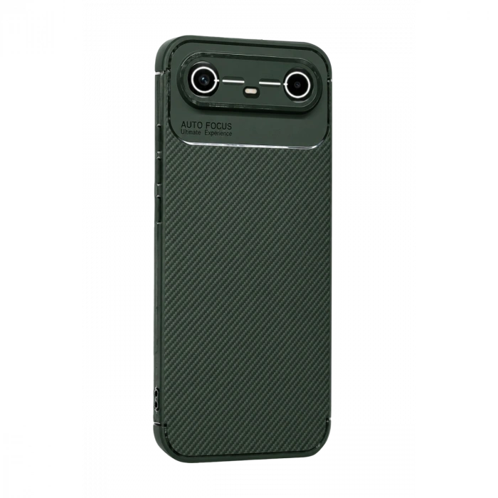 Tecno Spark Slim 5g Auto Focus Karbon Kapak - Koyu Yeşil