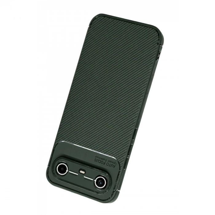 Tecno Spark Slim 5g Auto Focus Karbon Kapak - Koyu Yeşil