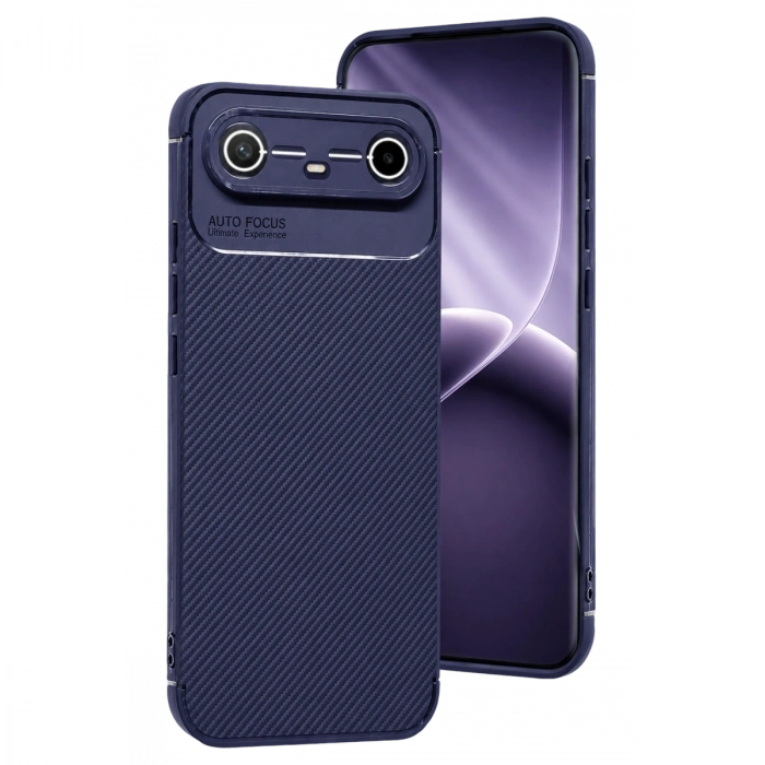 Tecno Spark Slim 5g Auto Focus Karbon Kapak - Lacivert
