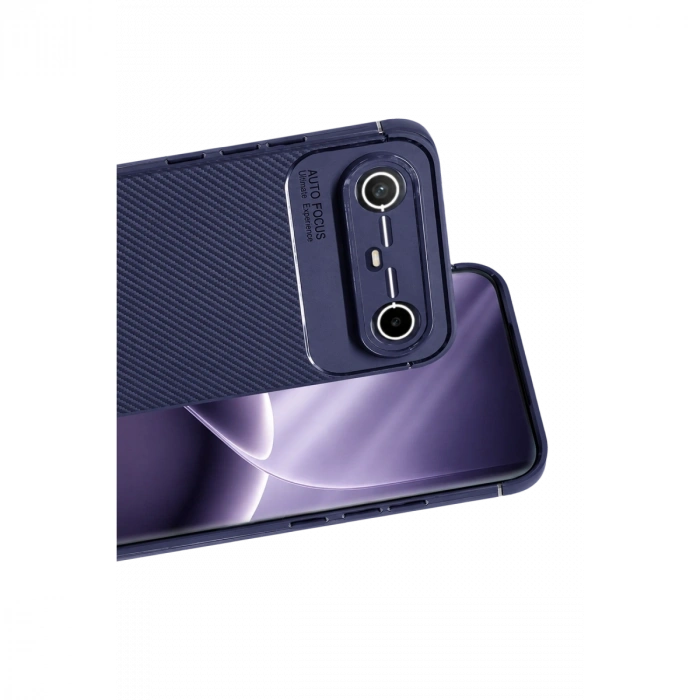 Tecno Spark Slim 5g Auto Focus Karbon Kapak - Lacivert