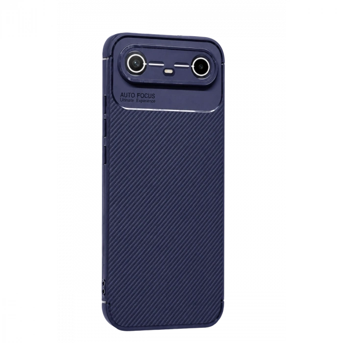 Tecno Spark Slim 5g Auto Focus Karbon Kapak - Lacivert