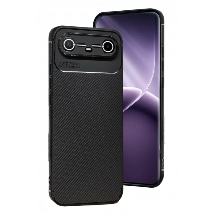 Tecno Spark Slim 5g Auto Focus Karbon Kapak - Siyah