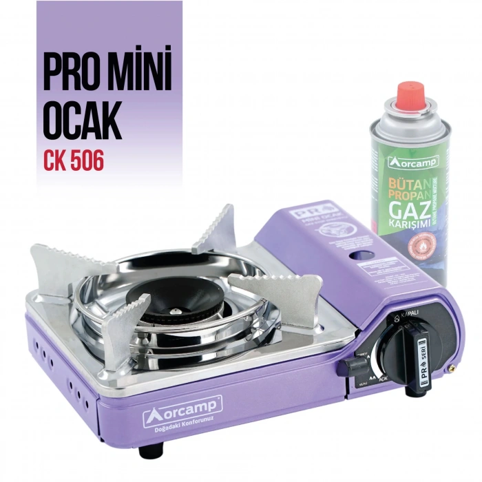 Tekli Çantalı Mini Portatif Ocak - Orcamp - Mor (CK-506)