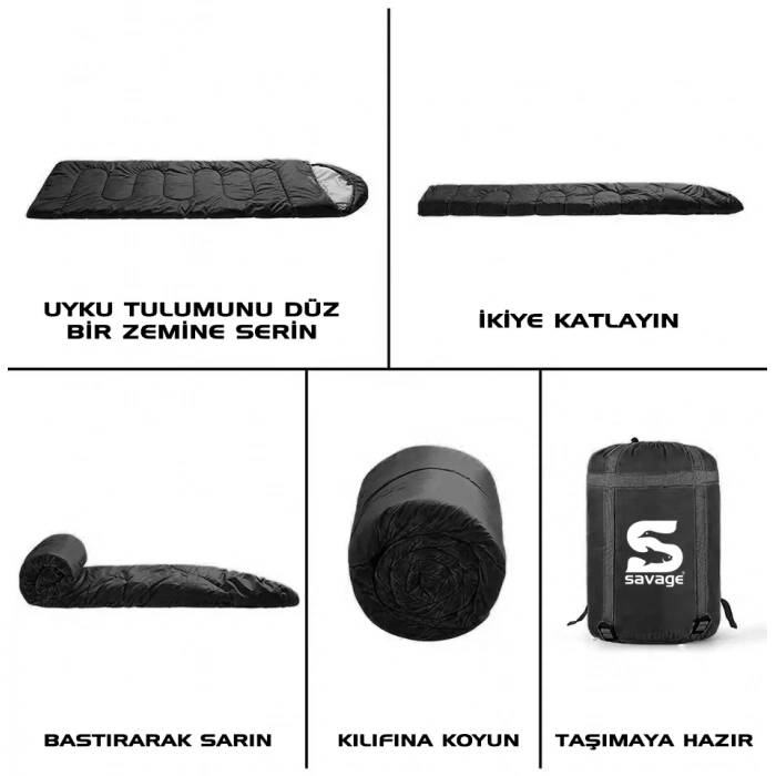 Uyku Tulumu - Peak - Bordo - Extreme -35C° - Savage YS-535