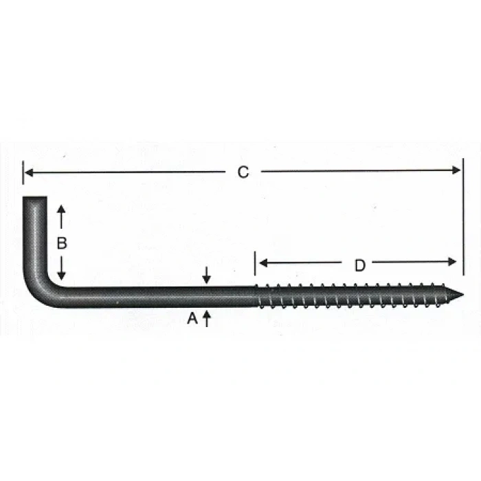 Vidalı Korniş Çivi No:8 - 4x80 - 10 Adet