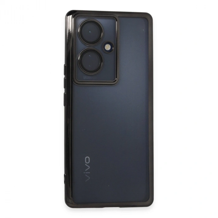 Vivo V29 Lite Kılıf Razer Lensli Silikon - Siyah