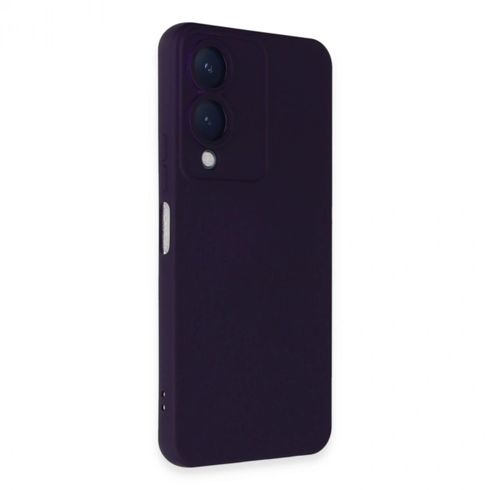 Vivo Y17s Kılıf Nano İçi Kadife Silikon - Mor