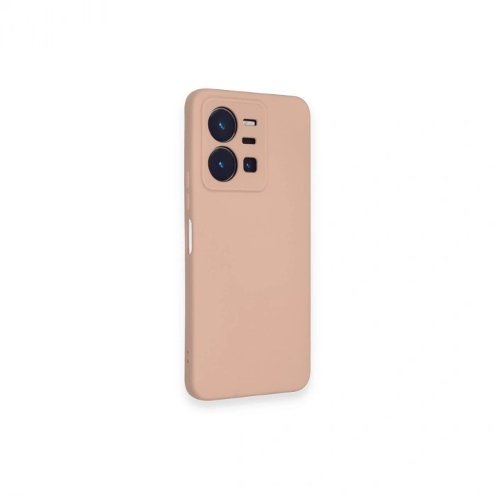 Vivo Y35 Kılıf Nano İçi Kadife Silikon - Pudra