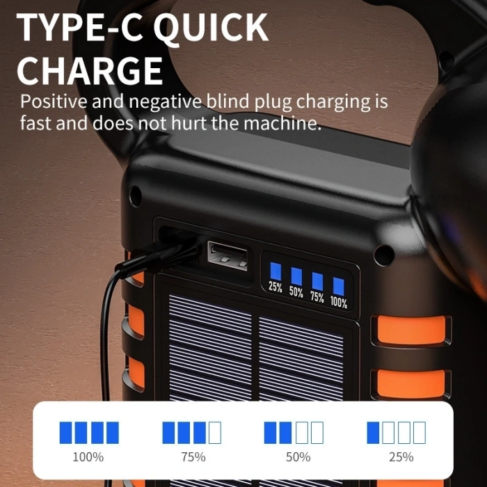 Wison Ws-4343 Çok Fonksiyonlu Powerbanklı Solar Şarjlı Kamp Lambası