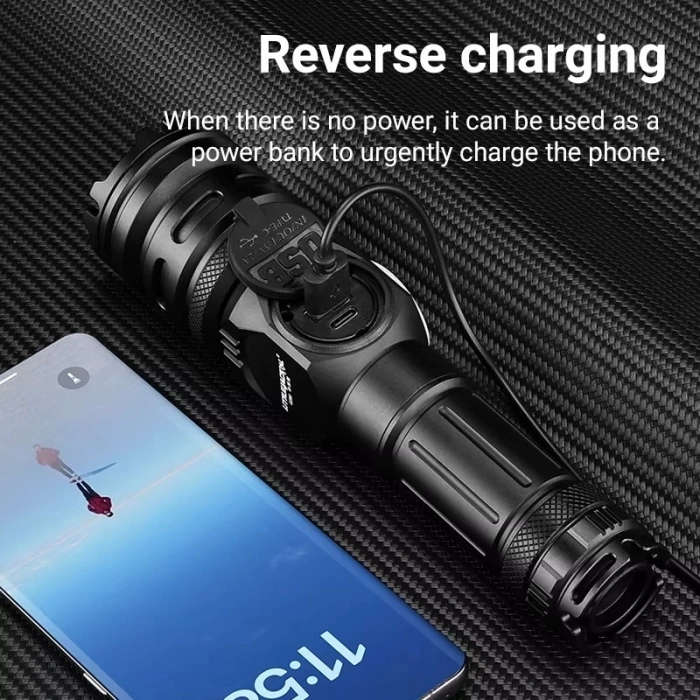 Wison Ws-6868 25watt 2500 Lümen Usb Type-c Şarjlı El Feneri