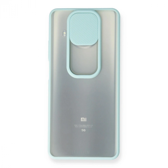 Xiaomi Mi 10t Lite Kılıf Palm Buzlu Kamera Sürgülü Silikon - Turkuaz