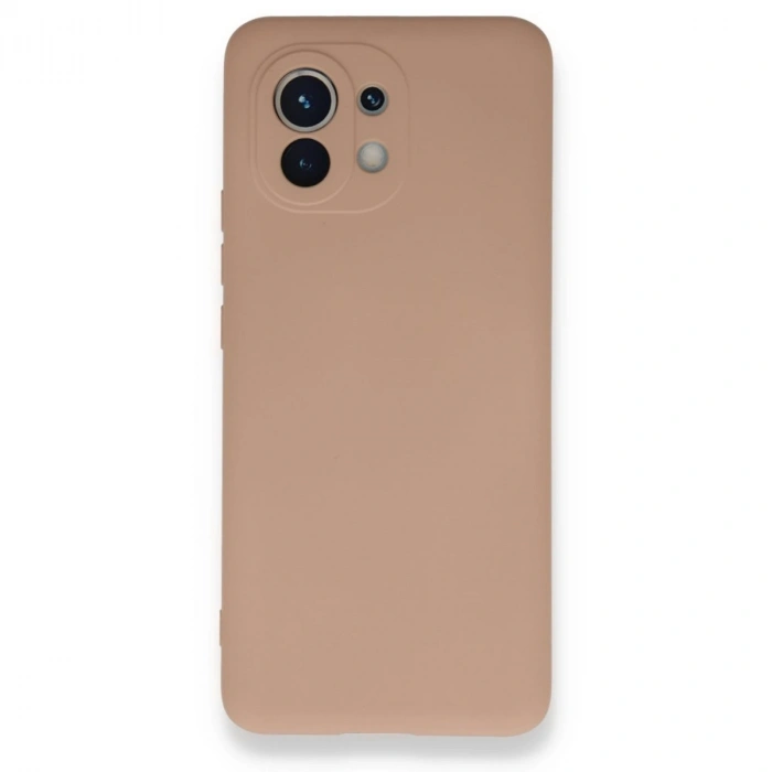 Xiaomi Mi 11 Kılıf Nano İçi Kadife Silikon - Pudra