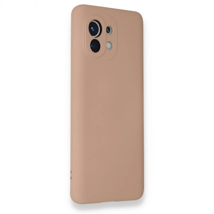 Xiaomi Mi 11 Kılıf Nano İçi Kadife Silikon - Pudra