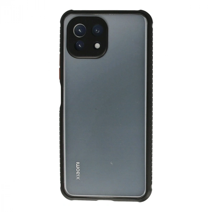 Xiaomi Mi 11 Lite Kılıf Miami Şeffaf Silikon - Siyah