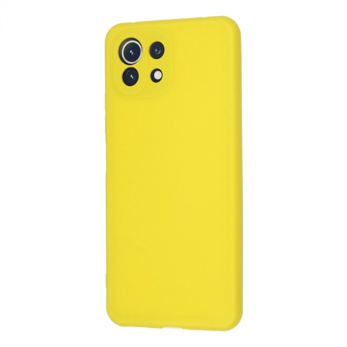Xiaomi Mi 11 Lite Kılıf Nano İçi Kadife Silikon - Sarı