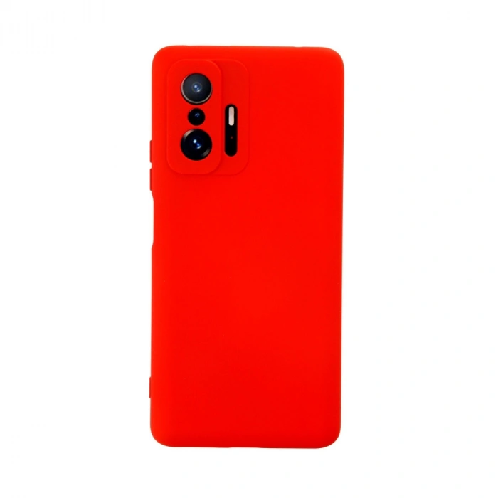 Xiaomi Mi 11t Pro Kılıf Nano İçi Kadife Silikon - Kırmızı